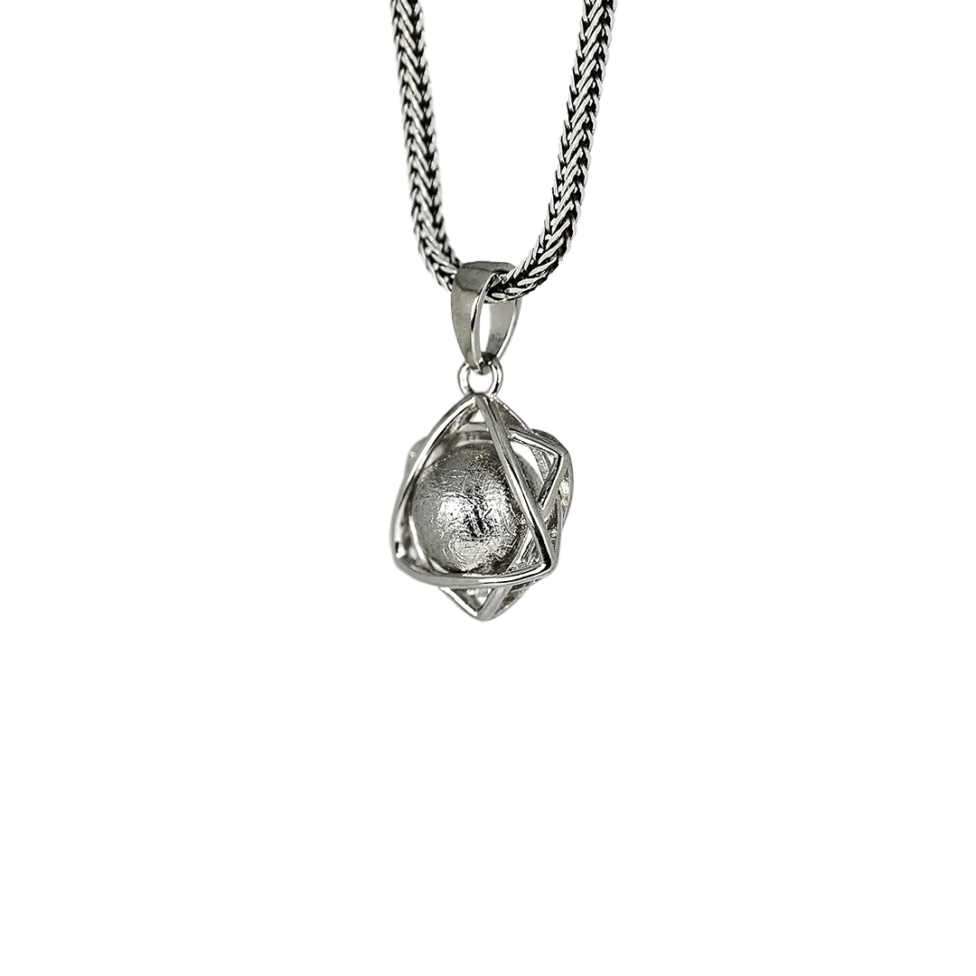 Starbound Meteorite and Sterling Silver Pendant