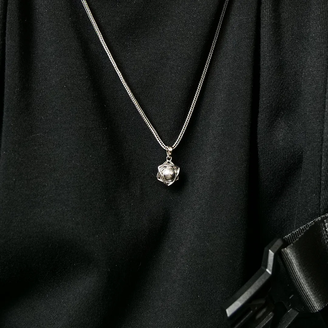Starbound Meteorite and Sterling Silver Pendant