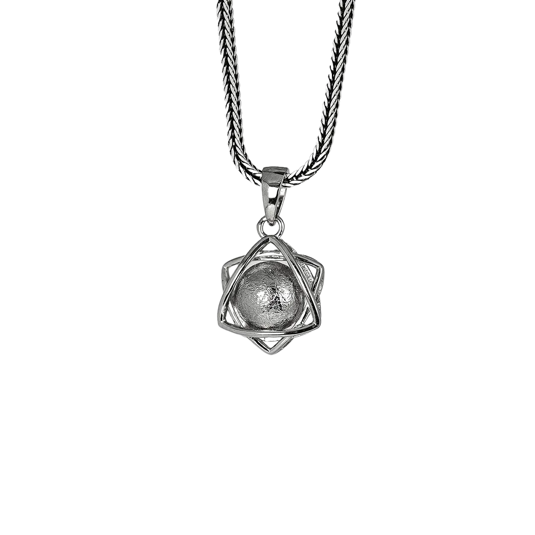 Starbound Meteorite and Sterling Silver Pendant
