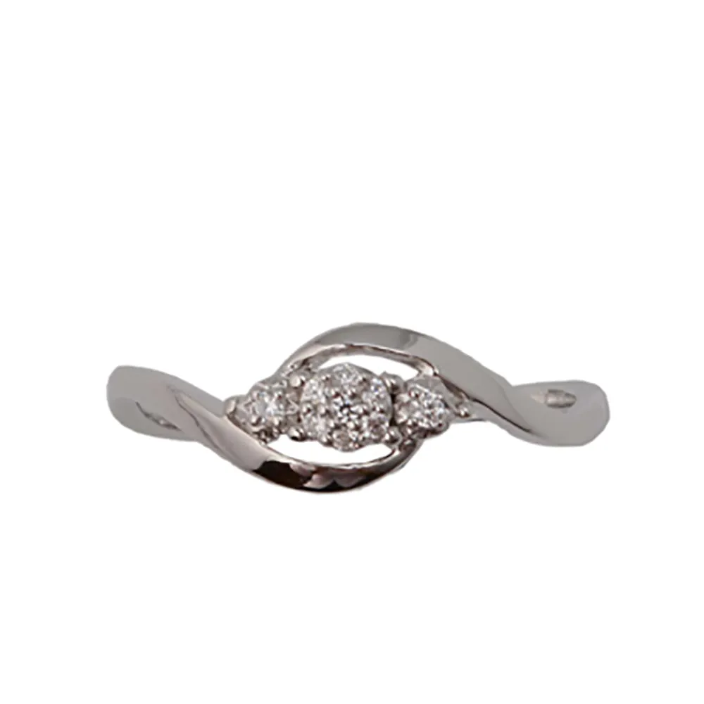Sterling Silver 0.05 Carat Diamond Ring with 9 Brilliant Cut Diamonds Shiels