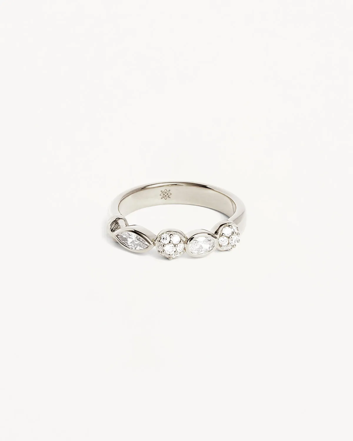 Sterling Silver Protection of Eye Crystal Ring Bycharlotte