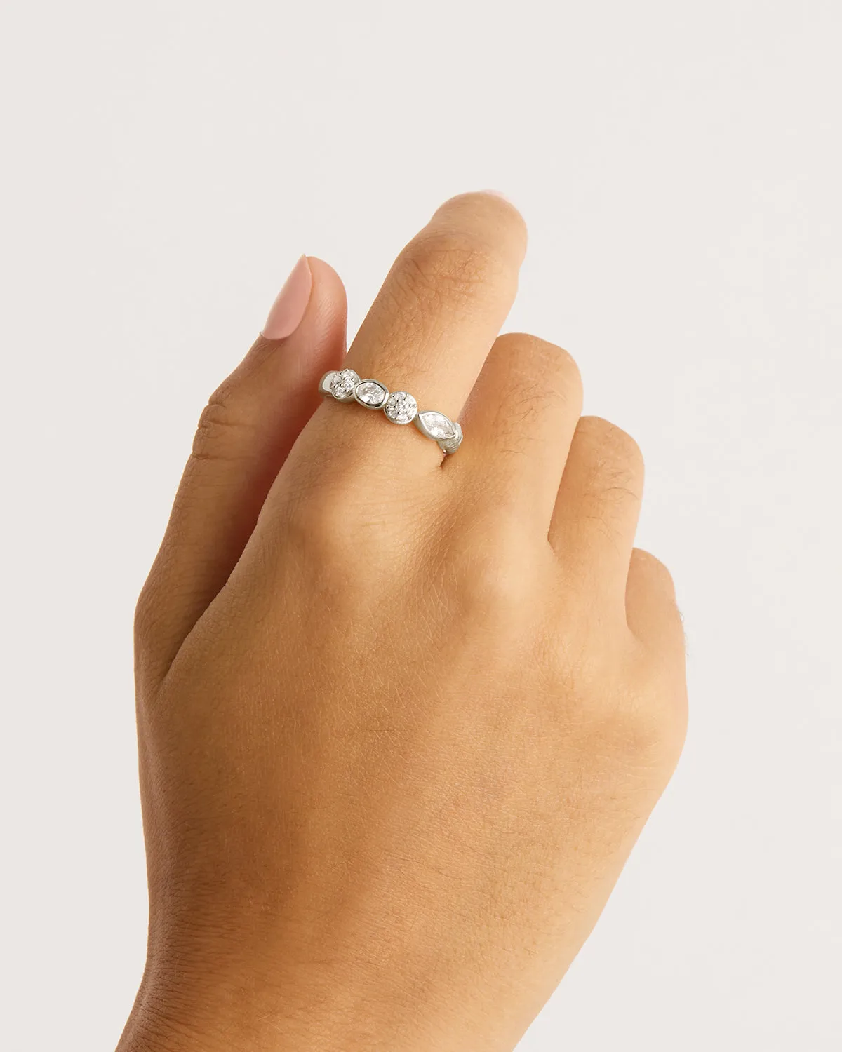 Sterling Silver Protection of Eye Crystal Ring Bycharlotte