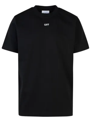 'Stitch Arrow' Black Cotton T-Shirt