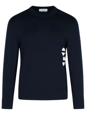 'Stitch' Navy Cotton Sweater