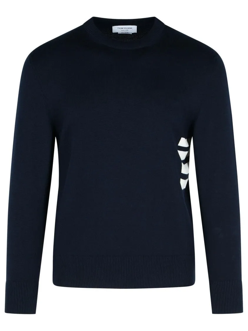 'Stitch' Navy Cotton Sweater