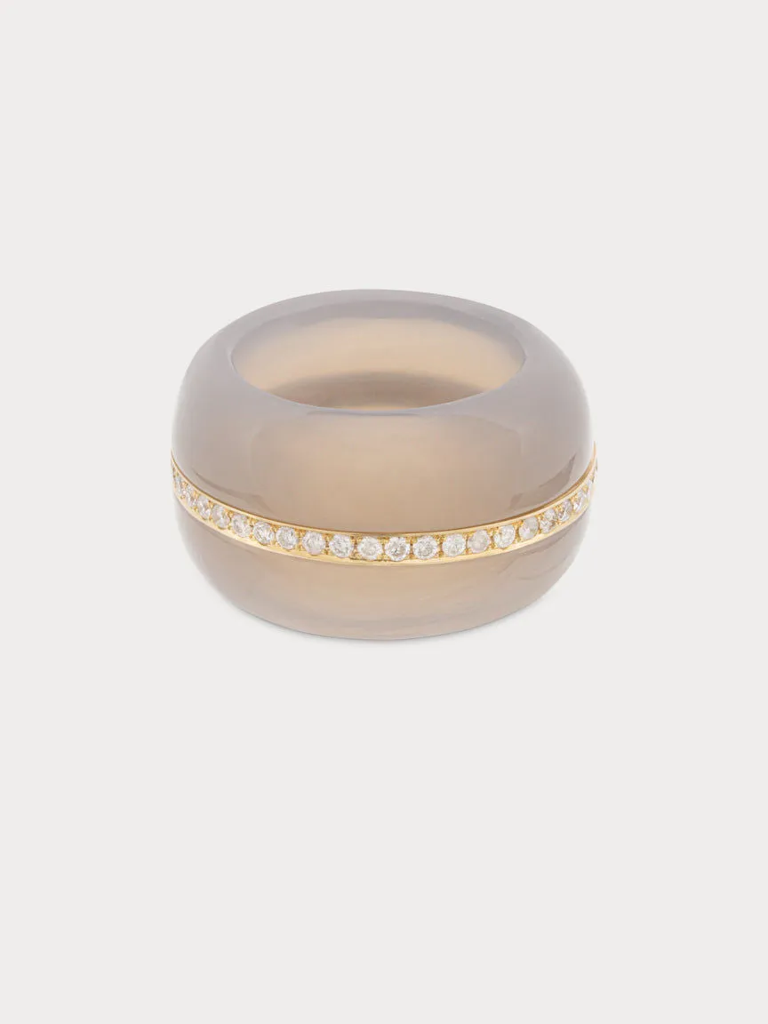 Stone Linings Light grey Cocktail Ring (Made to Order)