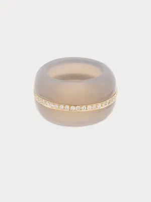 Stone Linings Light grey Cocktail Ring (Made to Order)