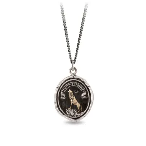 Struggle and Emerge 14K Gold on Silver Talisman