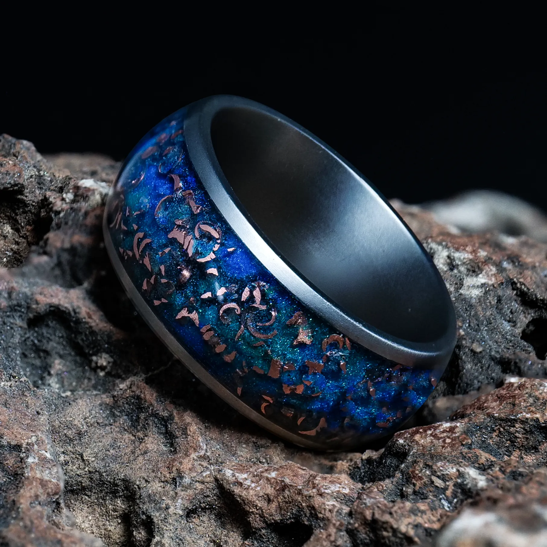 Sunken Artifact Halo Ring on Titanium