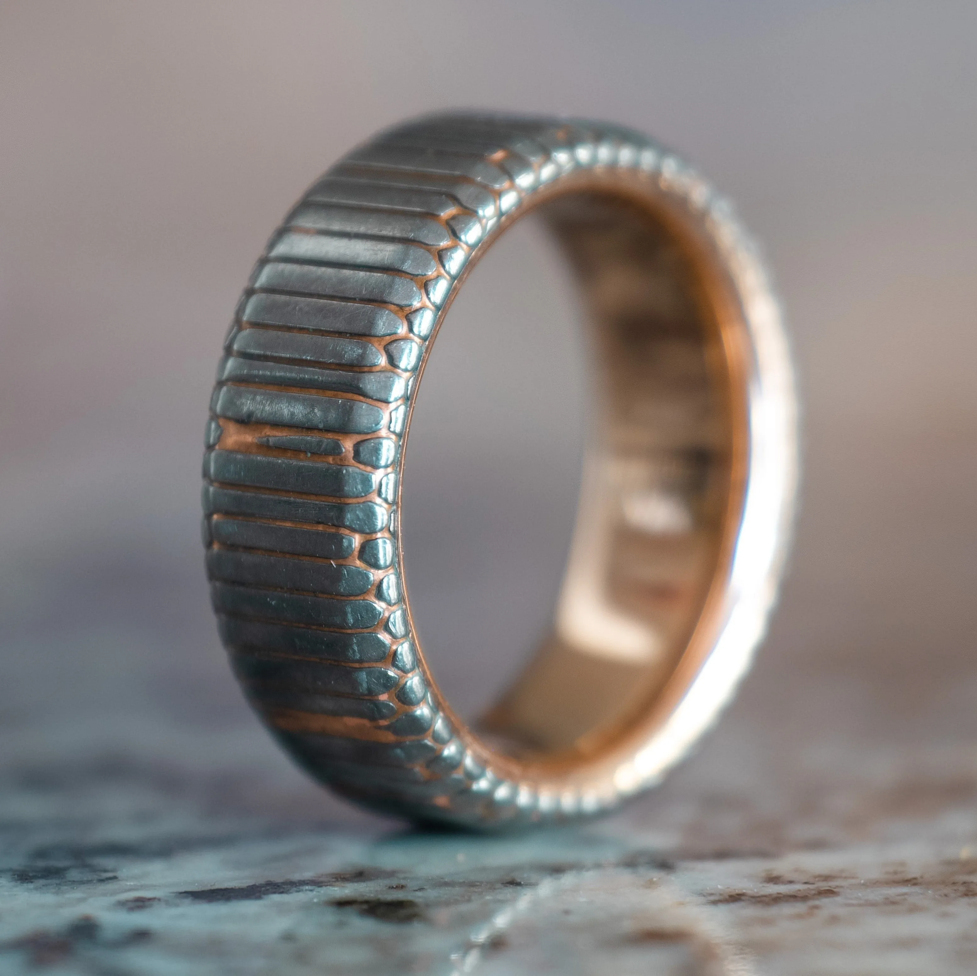 Superconductor Ring with Rose Gold Liner