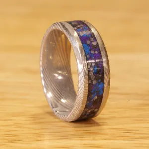 The Nebula Twist Damascus Glowstone Ring