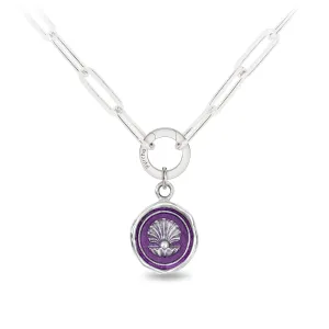 The World is Your Oyster Large Paperclip Chain Necklace - Mystic Violet
