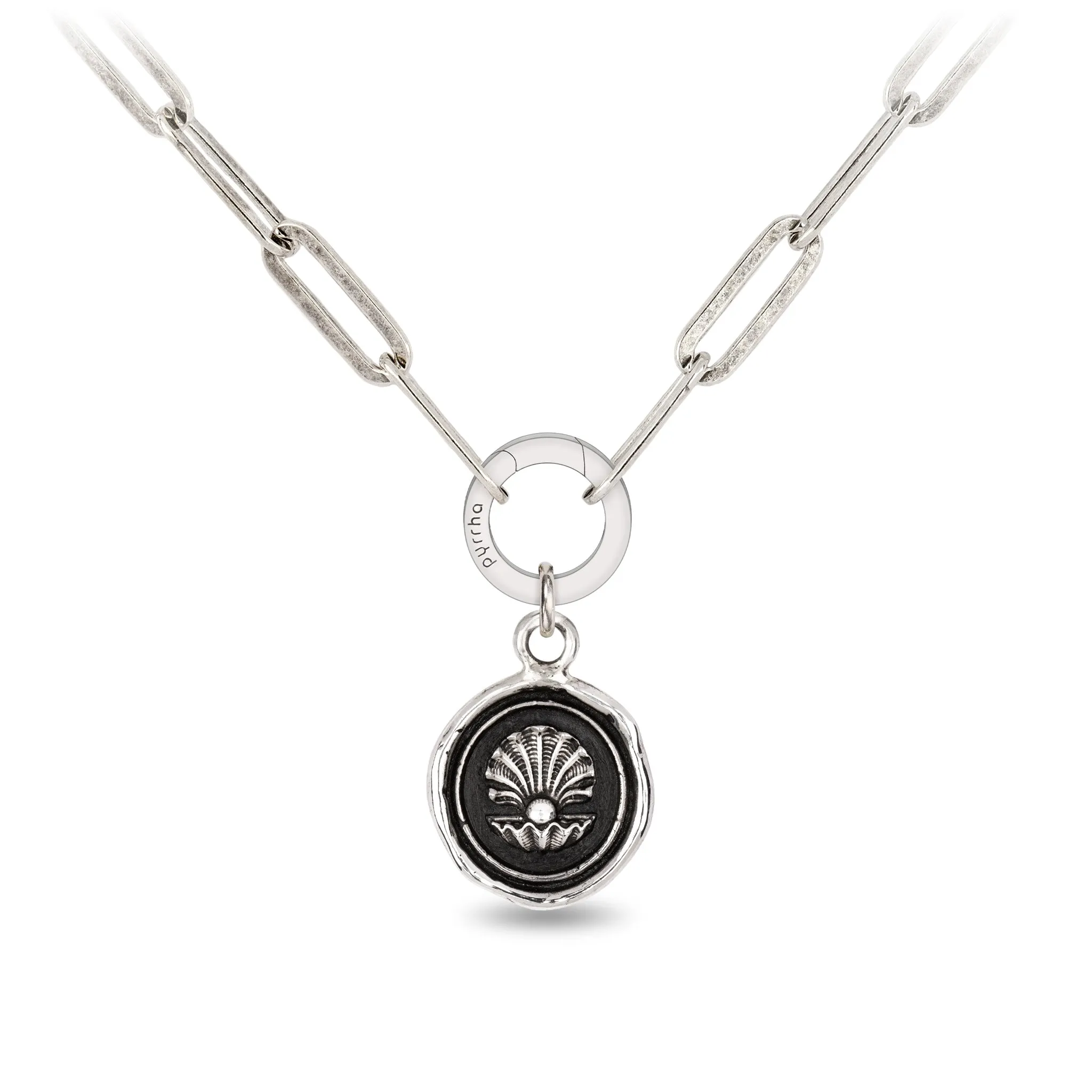 The World is Your Oyster Large Paperclip Chain Necklace