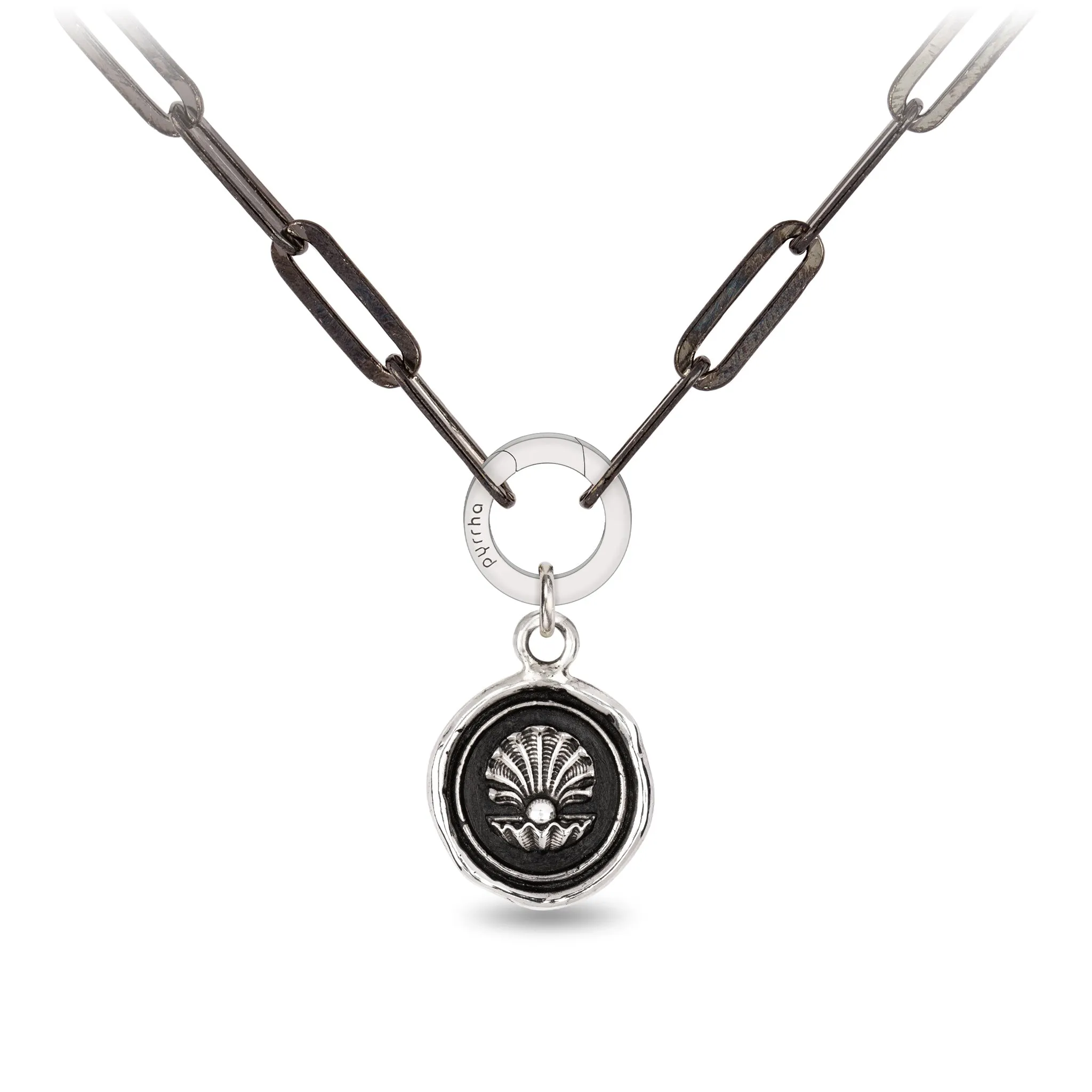 The World is Your Oyster Large Paperclip Chain Necklace