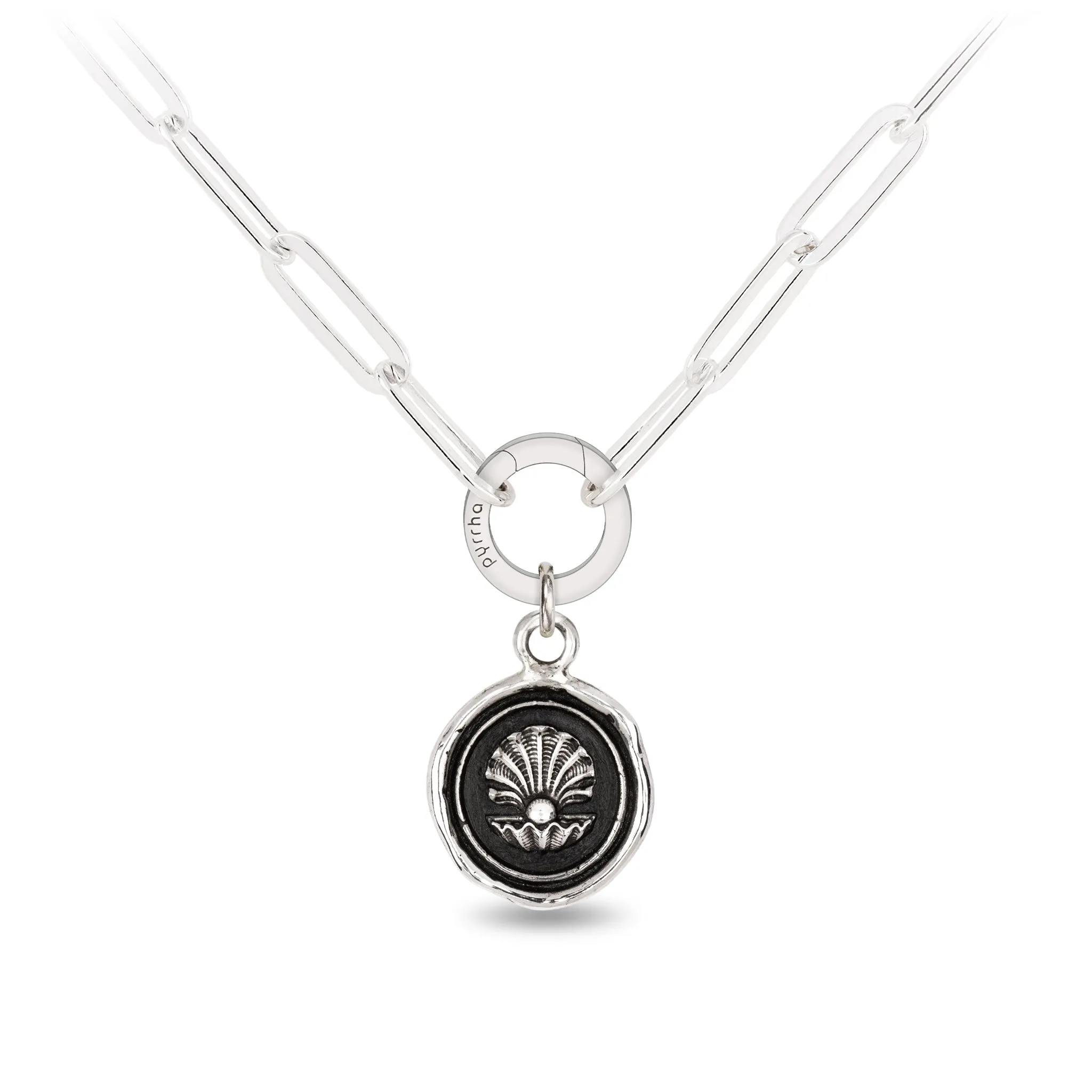 The World is Your Oyster Large Paperclip Chain Necklace
