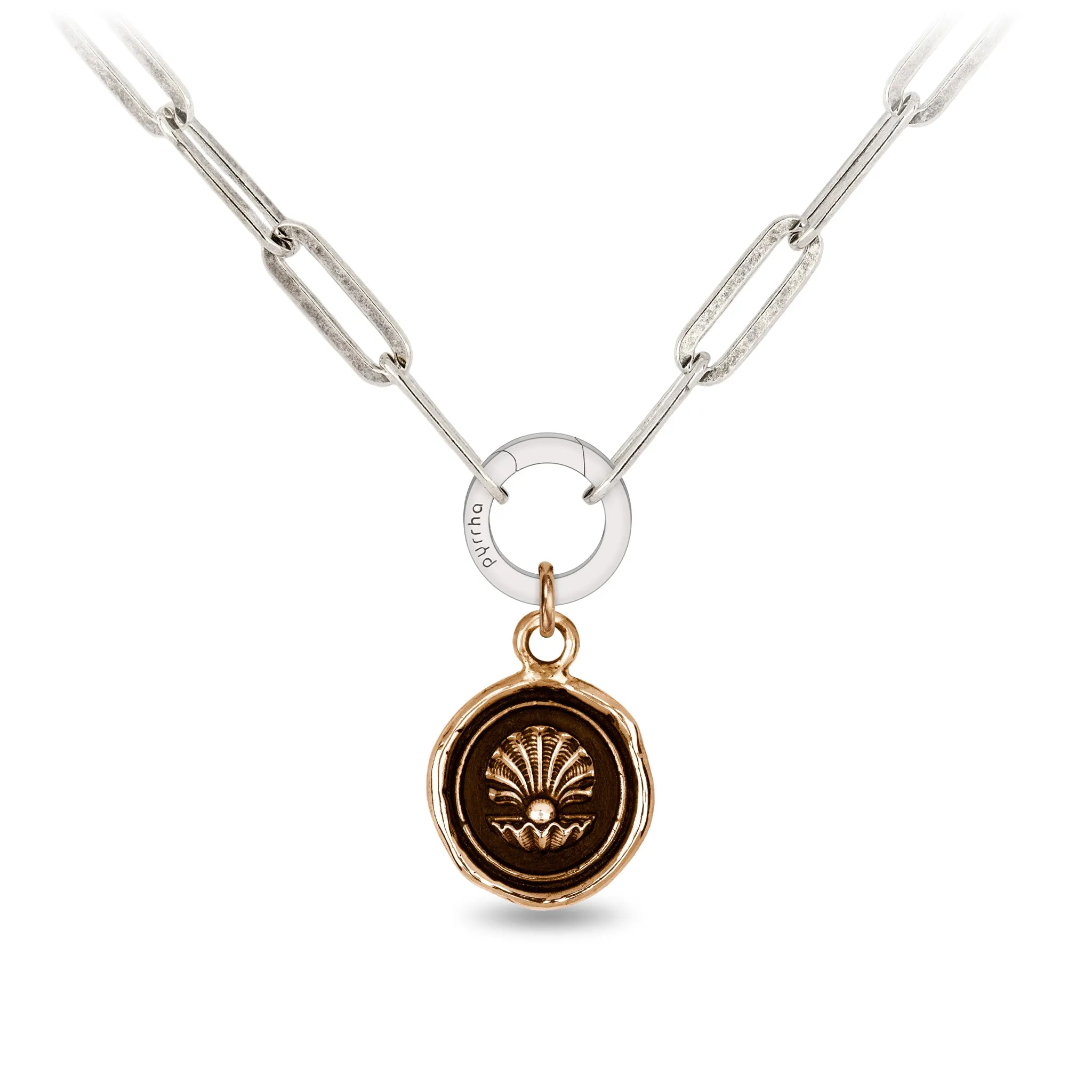 The World is Your Oyster Large Paperclip Chain Necklace
