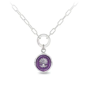 The World is Your Oyster Small Paperclip Chain Necklace - Mystic Violet