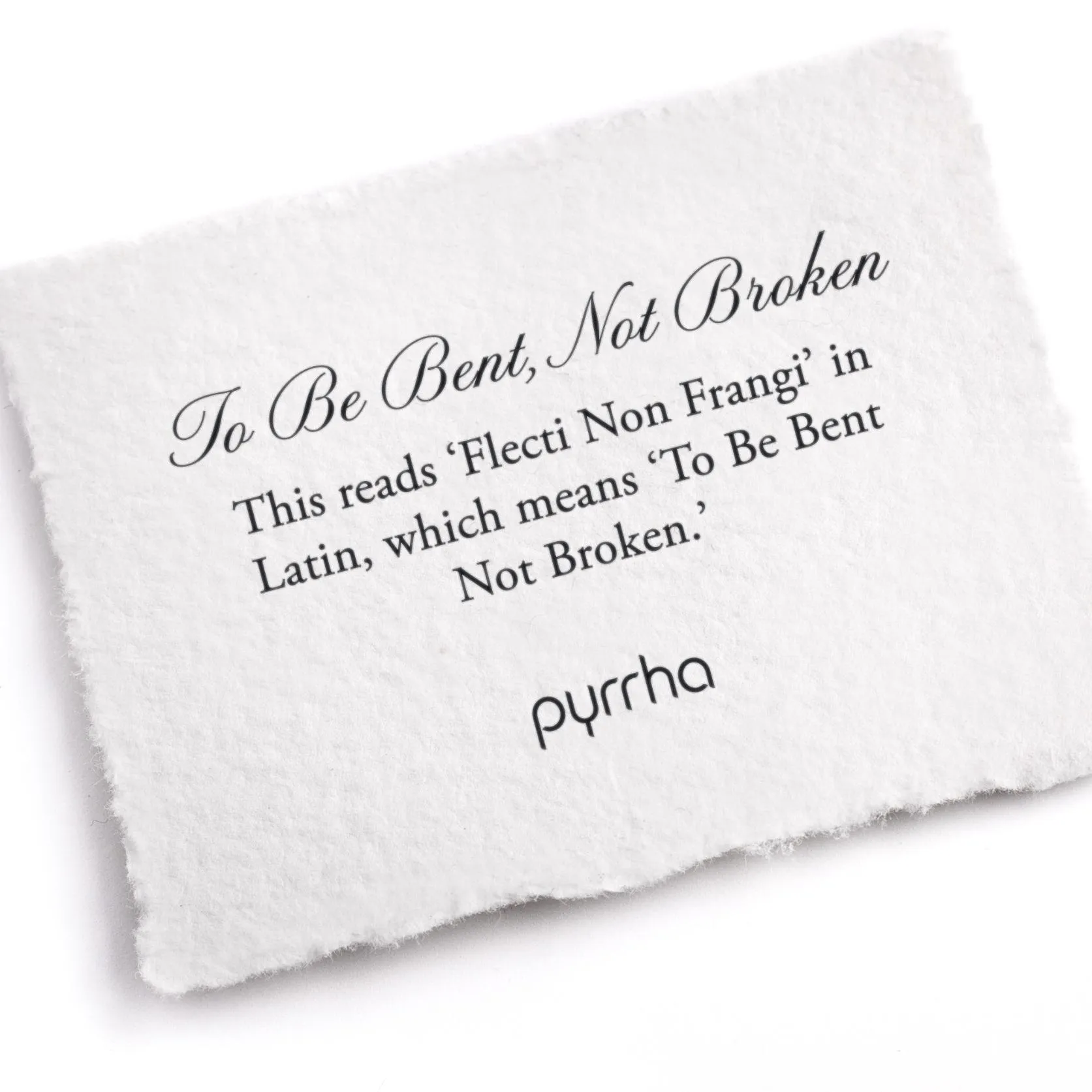 To Be Bent, Not Broken Poesy Ring