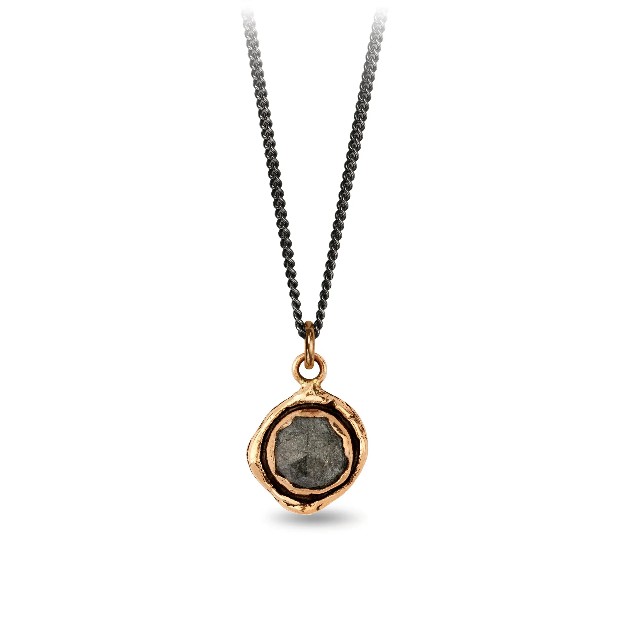 Tourmalated Quartz Faceted Stone Talisman