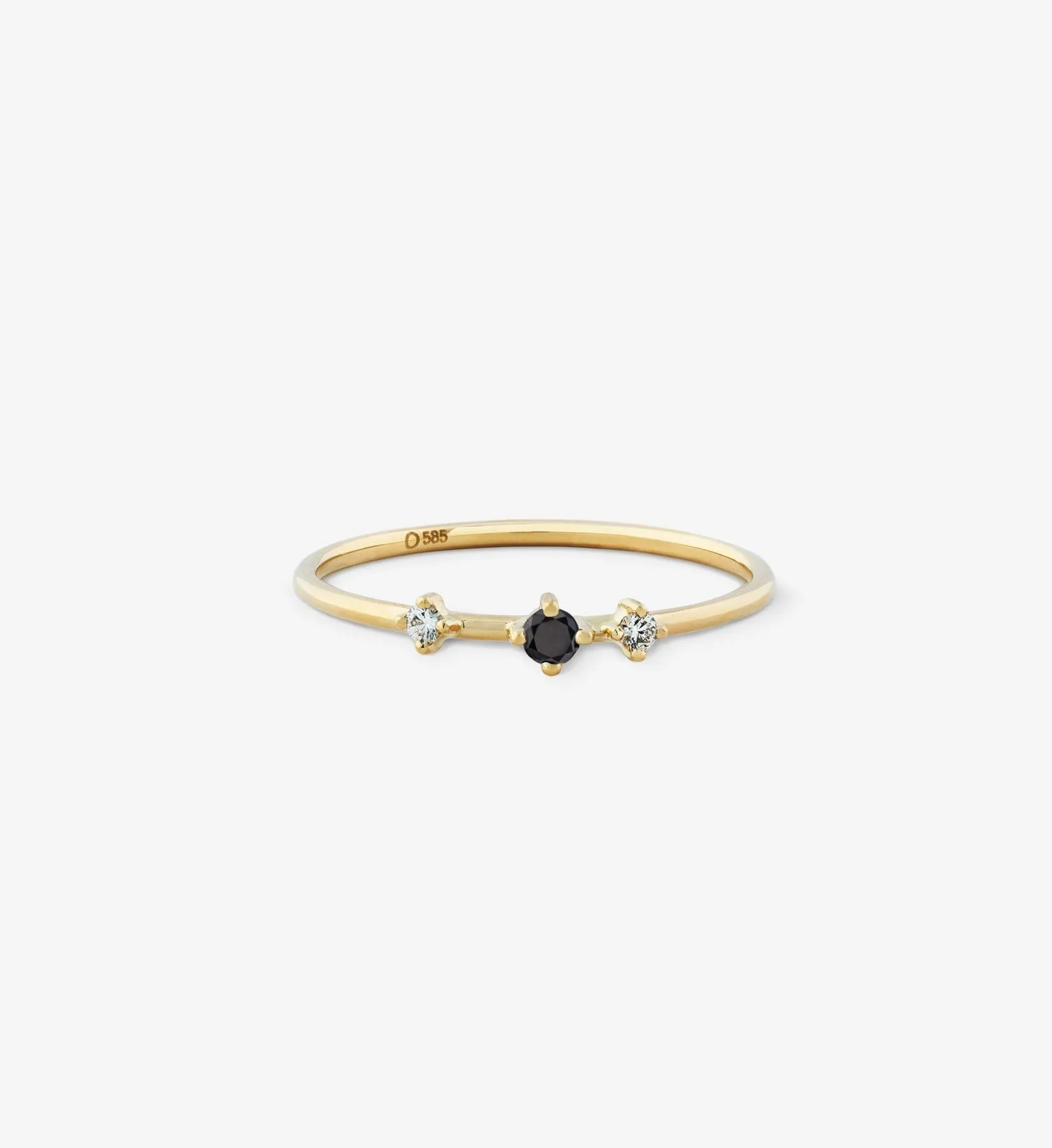 Trio Black Diamond Ring 0.09