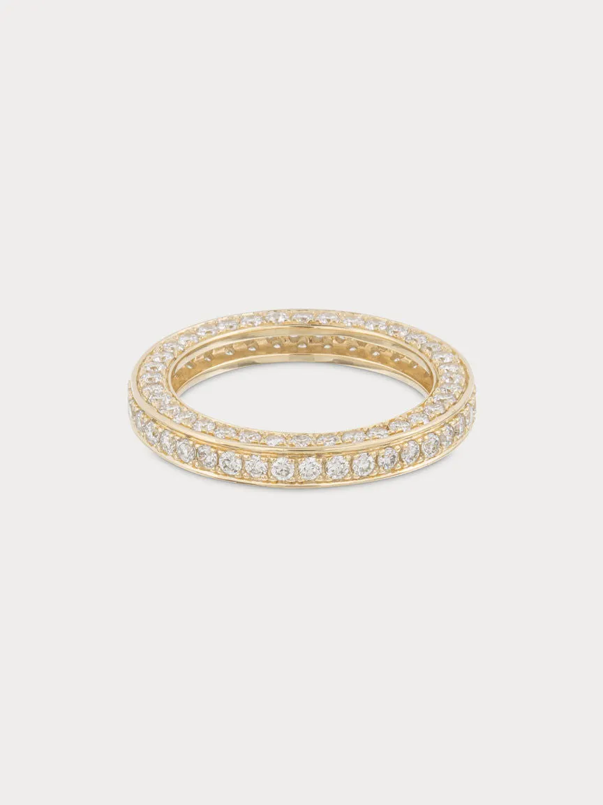 Triple Diamond Eternity Pinky Ring