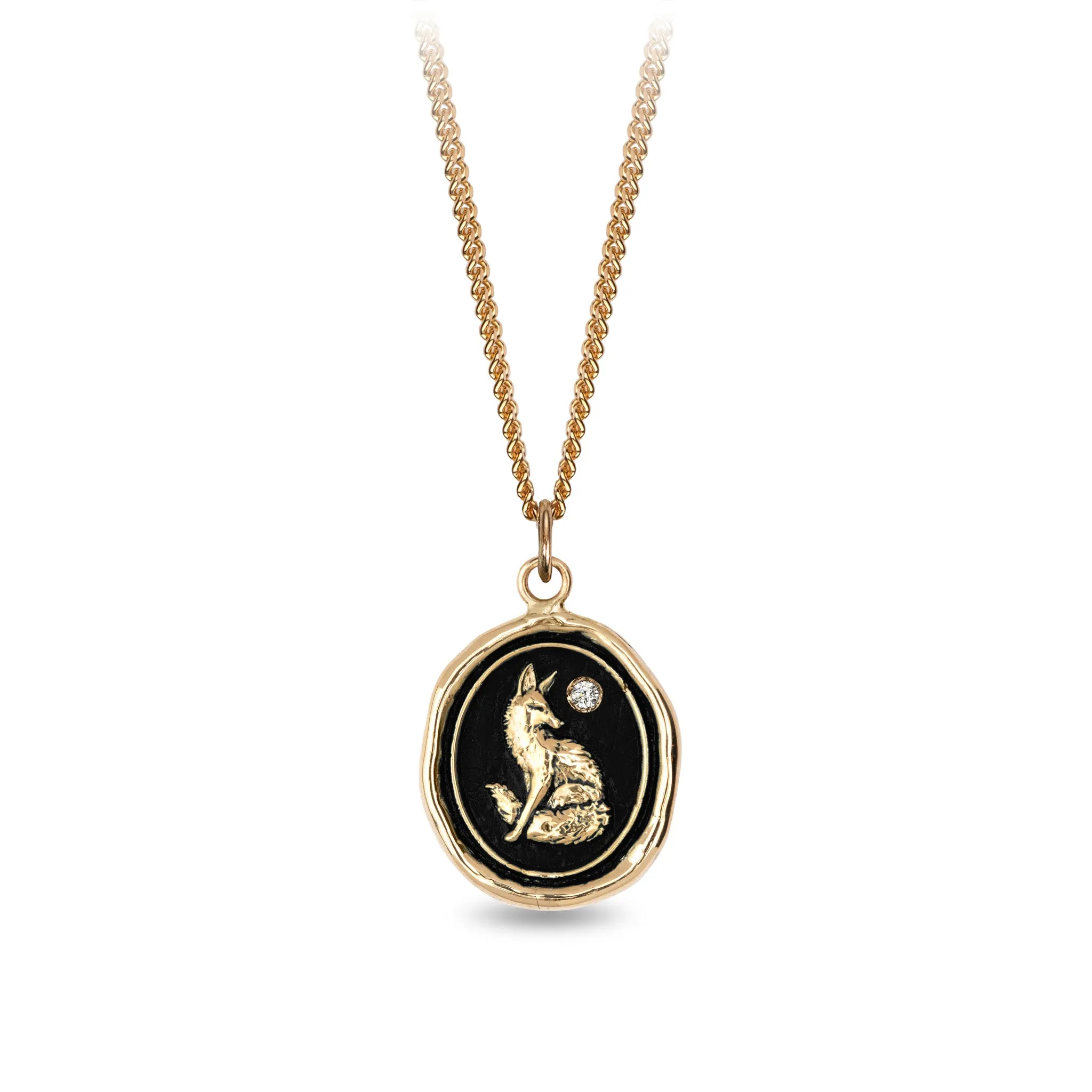Trust in Yourself 14K Gold Diamond Set Signature Talisman