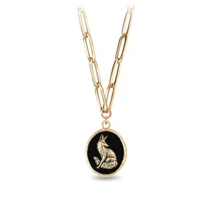 Trust in Yourself 14K Gold Large Hollow Paperclip Chain Necklace