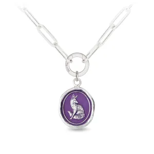 Trust in Yourself Large Paperclip Chain Necklace - Mystic Violet