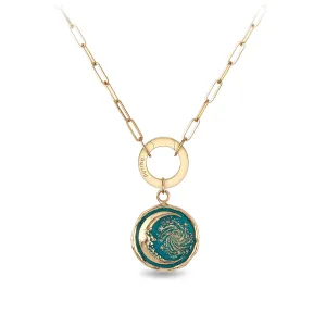 Trust the Universe 14K Gold Long Link Paperclip Chain Necklace - True Colors