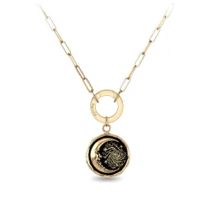 Trust the Universe 14K Gold Long Link Paperclip Chain Necklace