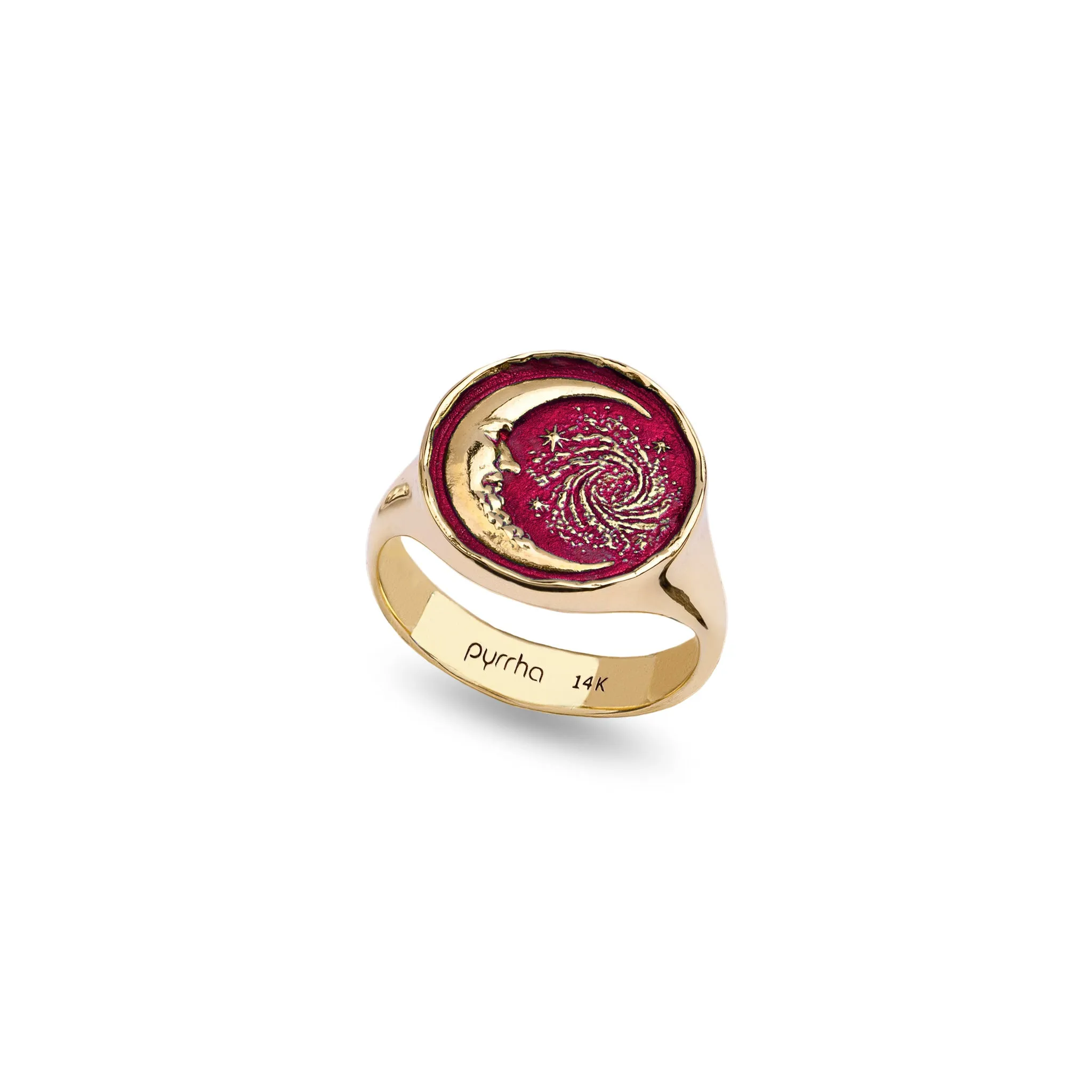 Trust the Universe 14K Gold Signet Ring - True Colors