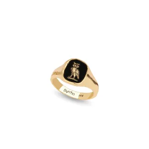 Watch Over Me 14K Gold Signet Ring