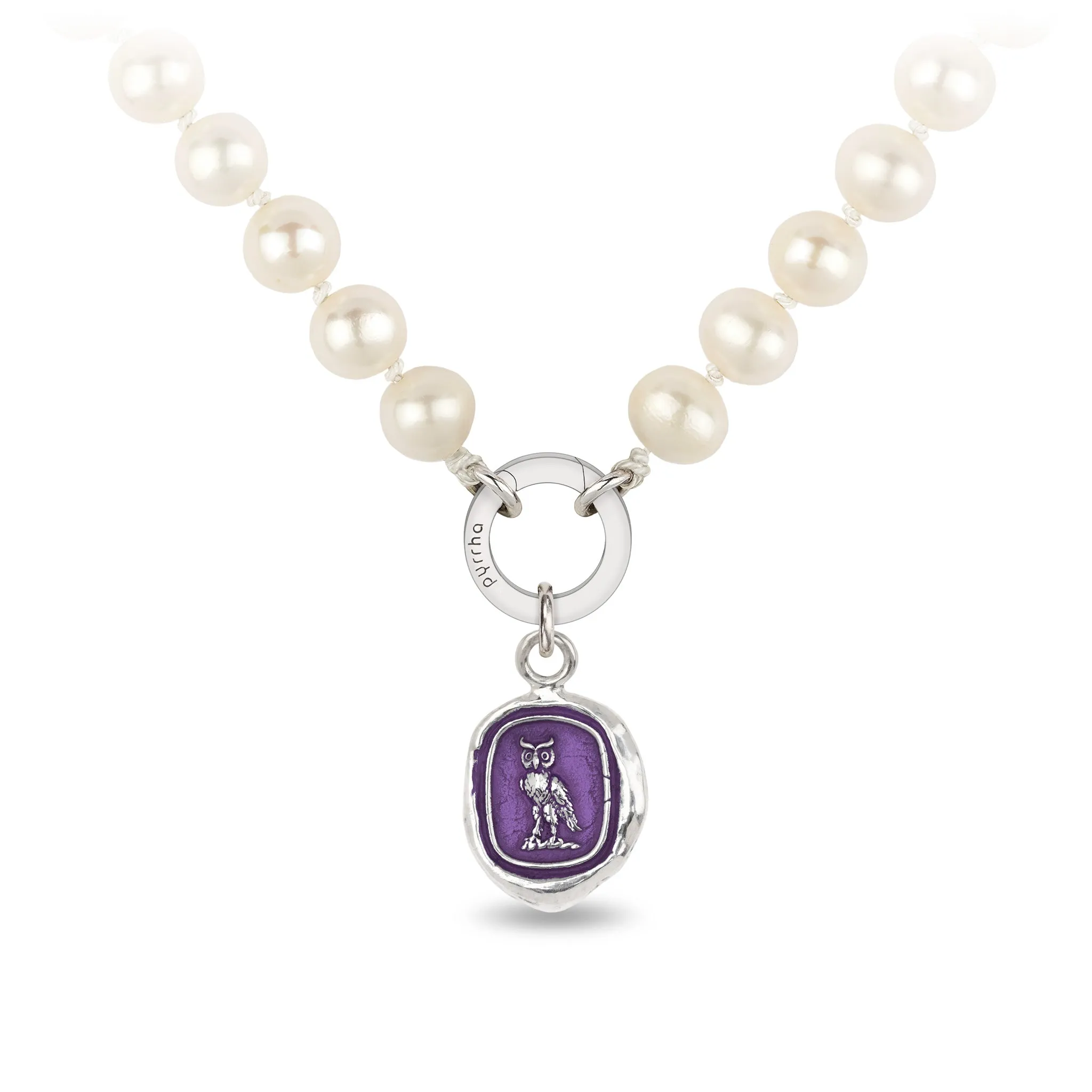 Watch Over Me Knotted Freshwater Pearl Necklace - Mystic Violet