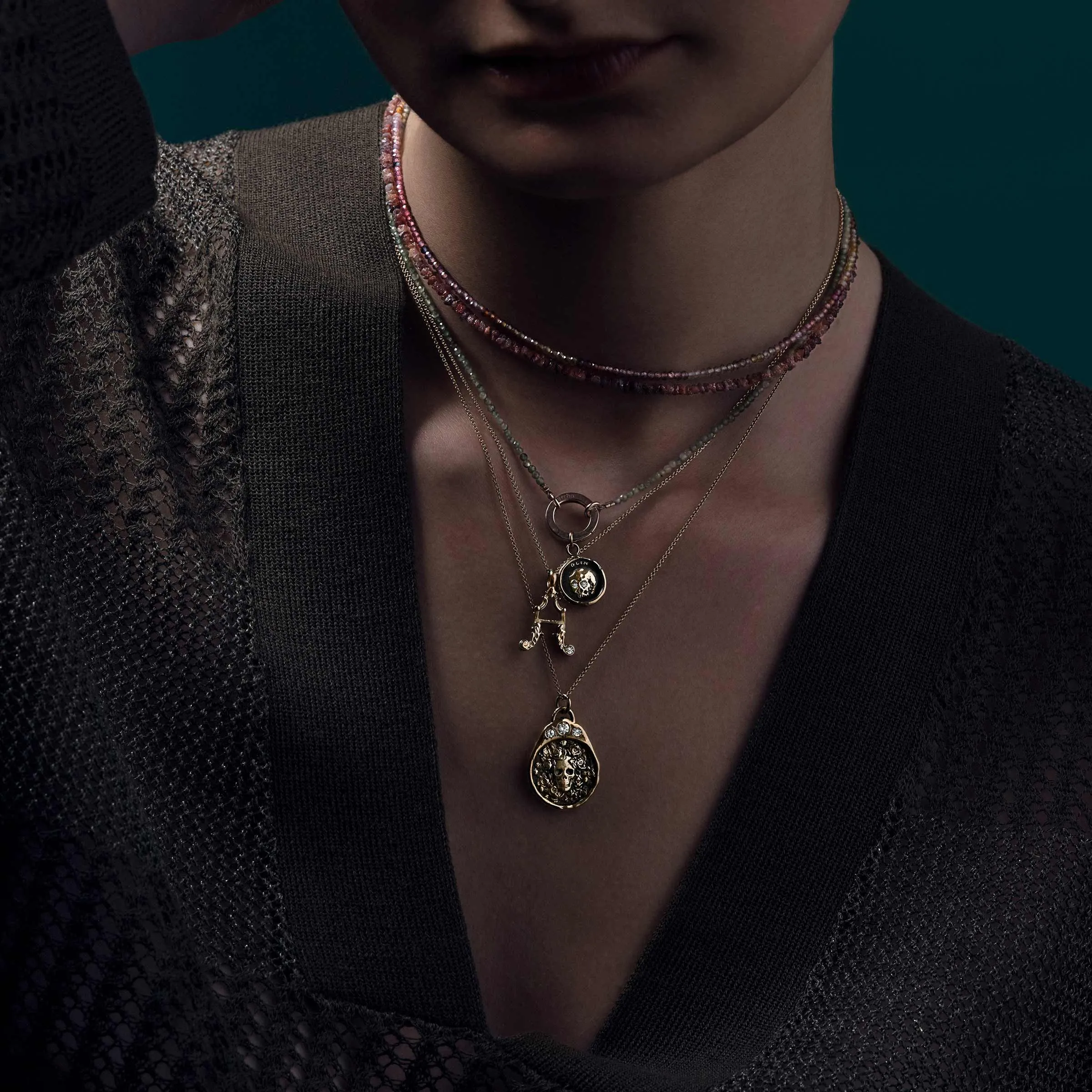 We Are Stardust 14K Gold Diamond Crown Talisman