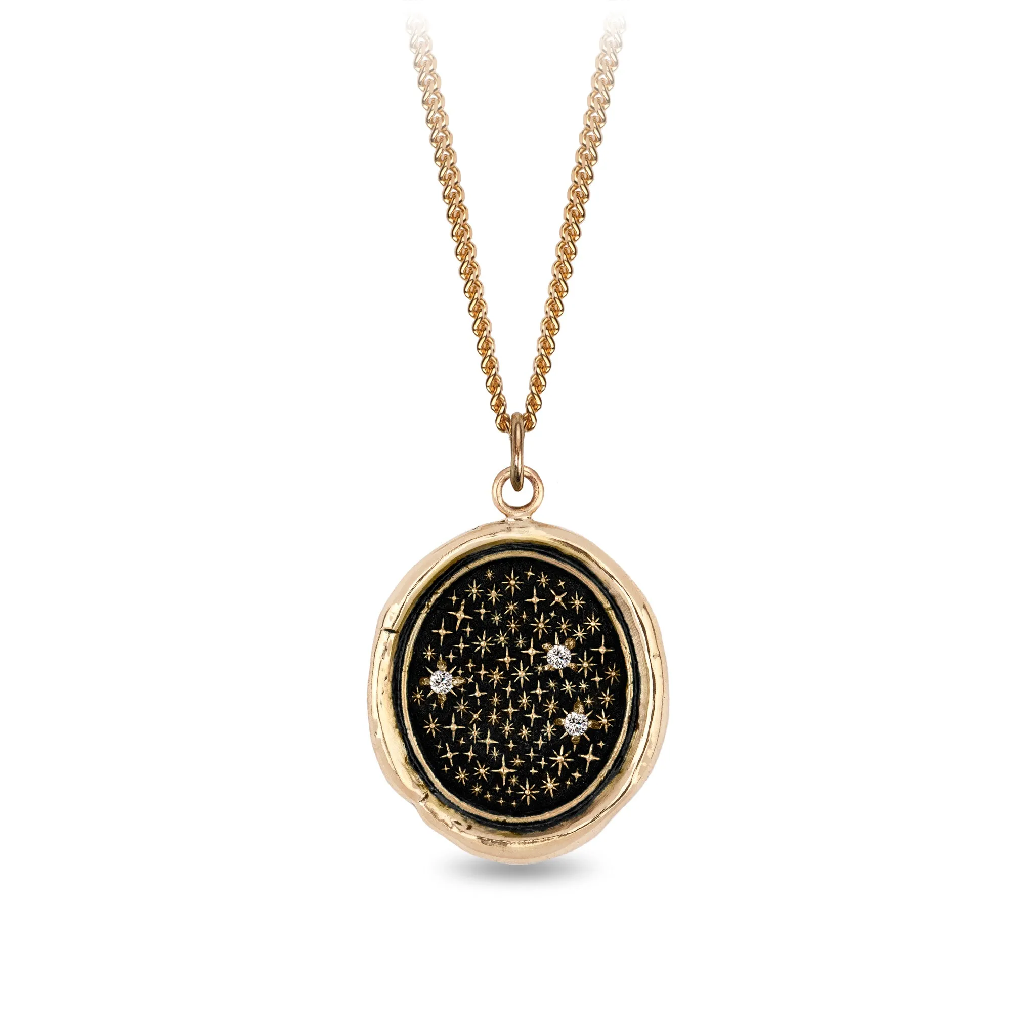 We Are Stardust 14K Gold Diamond Set Signature Talisman