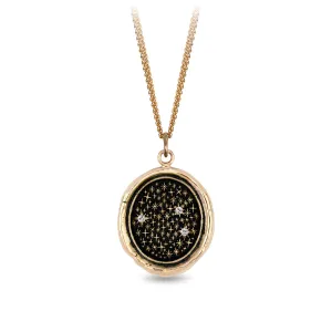 We Are Stardust 14K Gold Diamond Set Signature Talisman