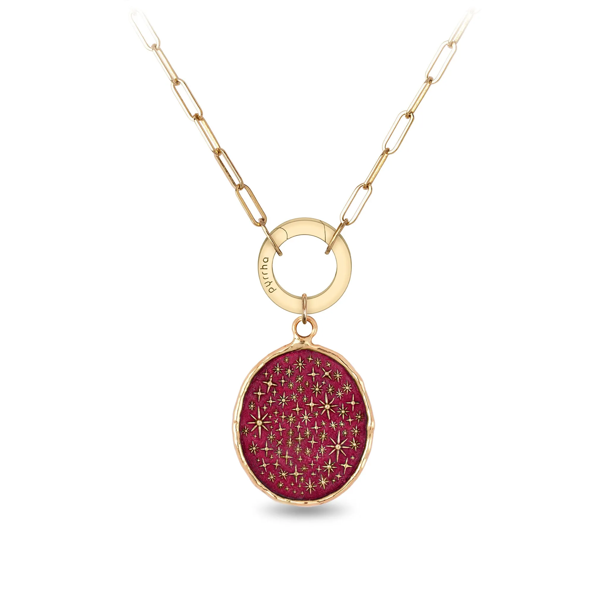 We Are Stardust 14K Gold Long Link Paperclip Chain Necklace - True Colors
