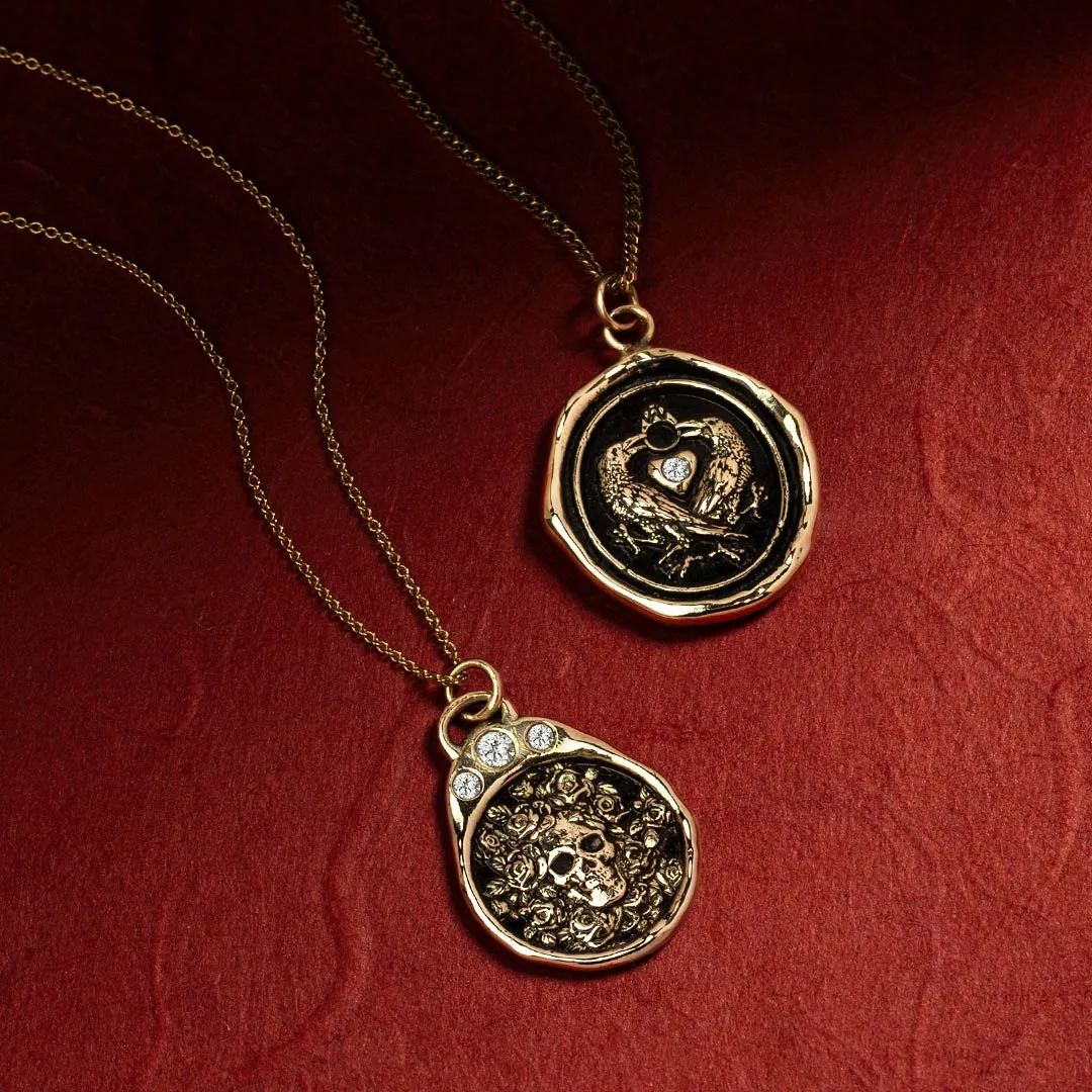 We Two Are One 14K Gold Diamond Set Signature Talisman
