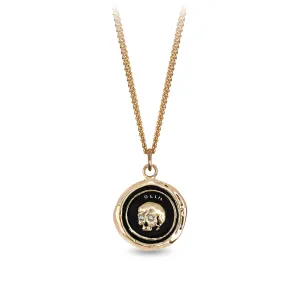 What Once Was 14K Gold Diamond Set Signature Talisman