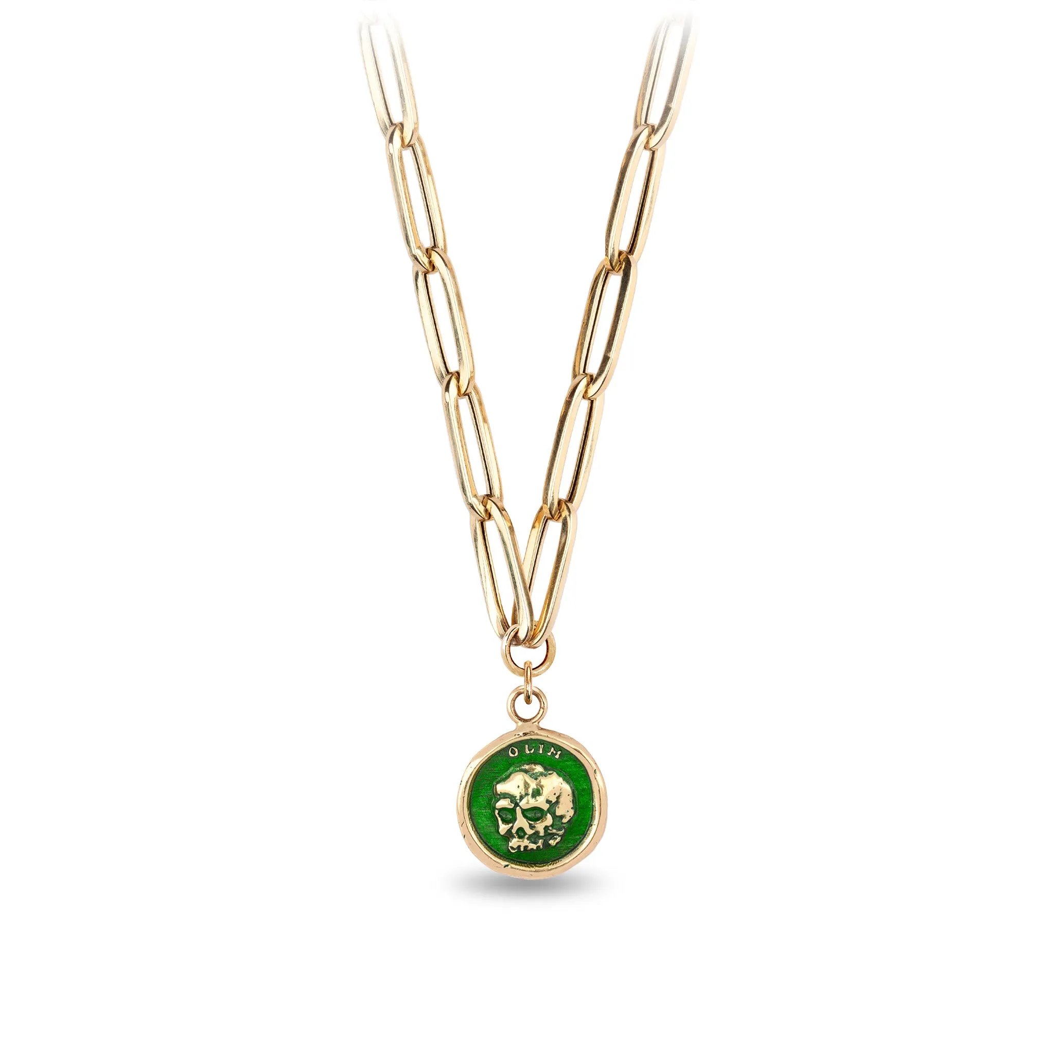 What Once Was 14K Gold Large Hollow Paperclip Chain Necklace - True Colors