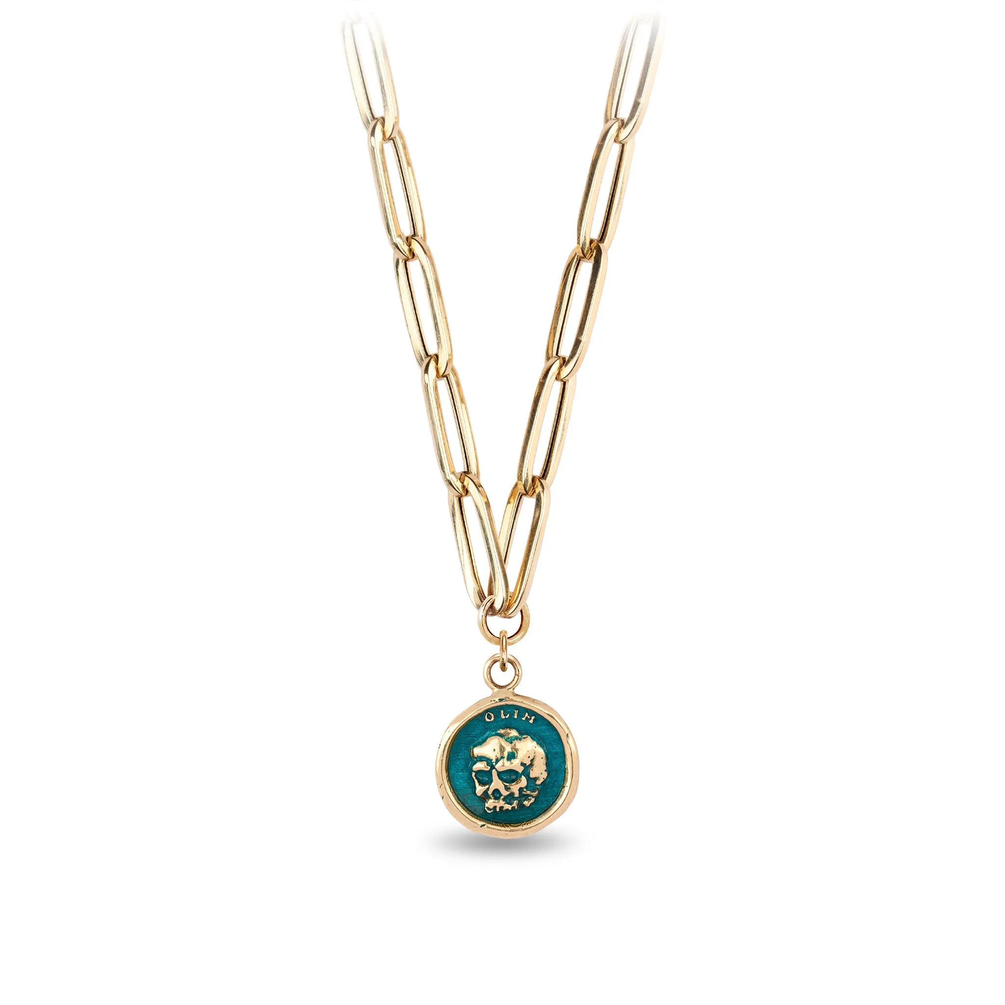 What Once Was 14K Gold Large Hollow Paperclip Chain Necklace - True Colors