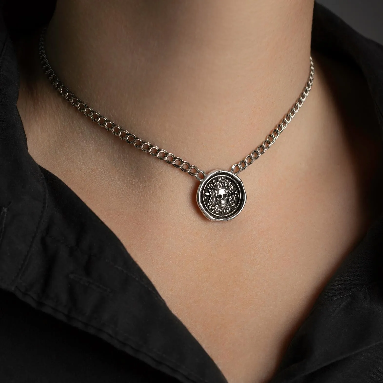 What Once Was Double Curb Link Talisman Choker