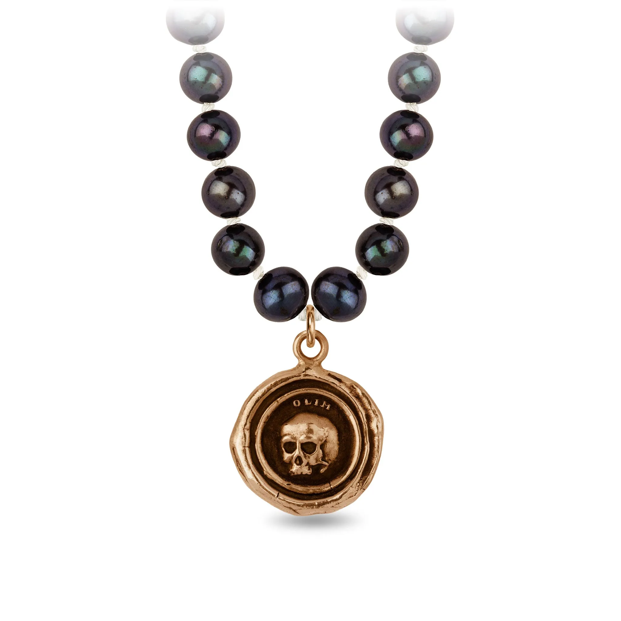 What Once Was Freshwater Pearl Necklace - Peacock Black