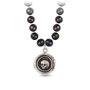 What Once Was Freshwater Pearl Necklace - Peacock Black