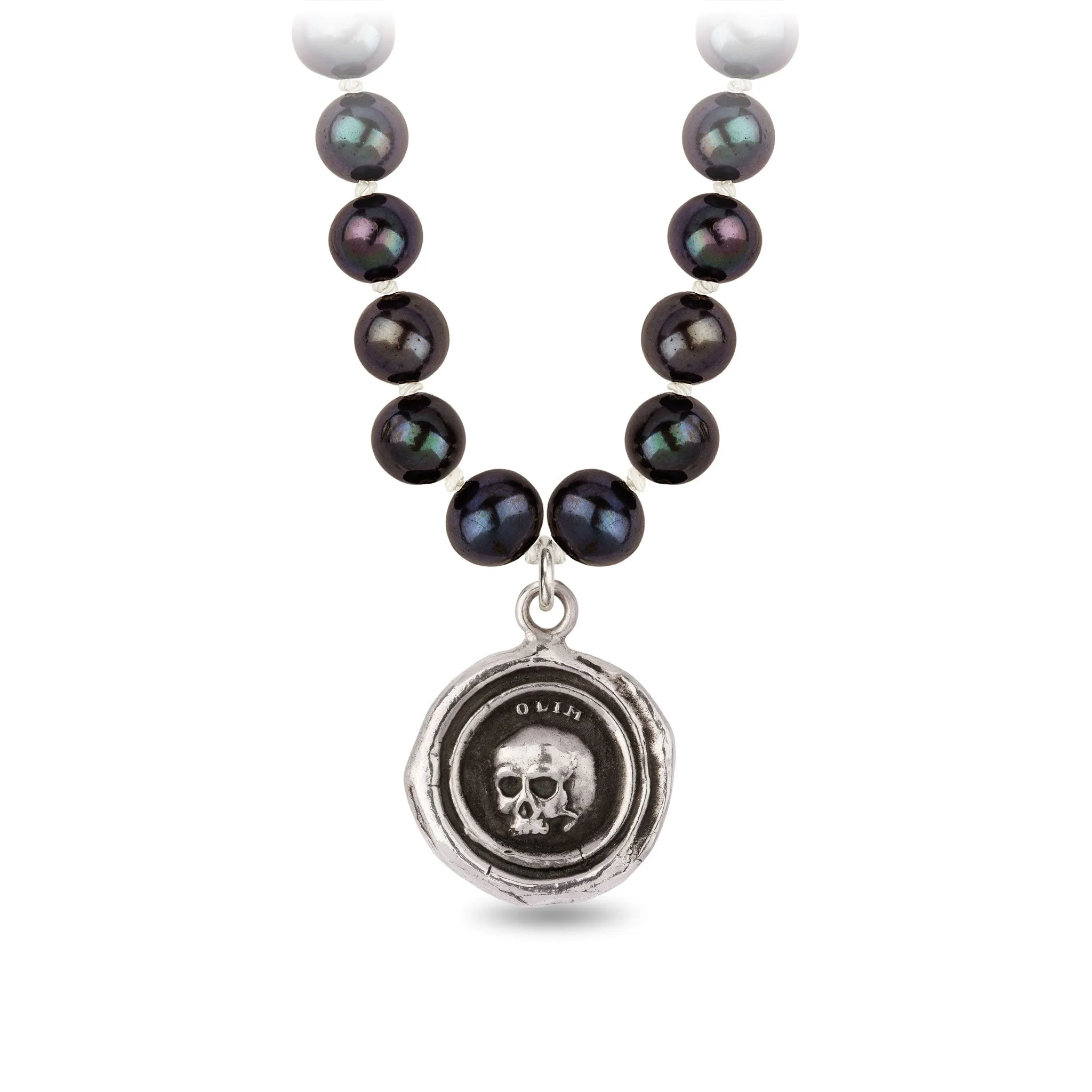 What Once Was Freshwater Pearl Necklace - Peacock Black