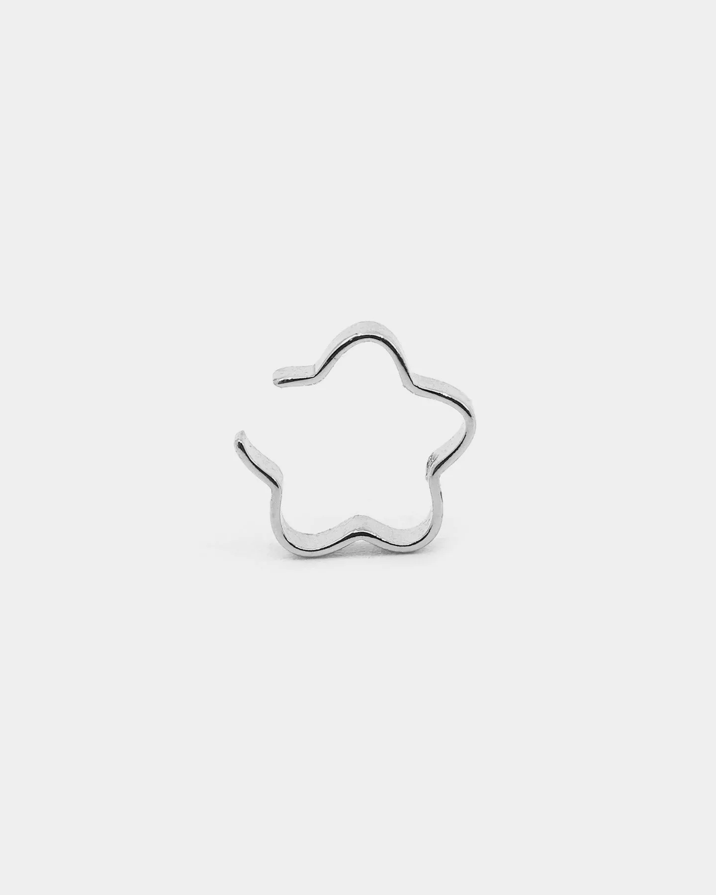 Wild For The Weekend Flower Ear Cuff Silver