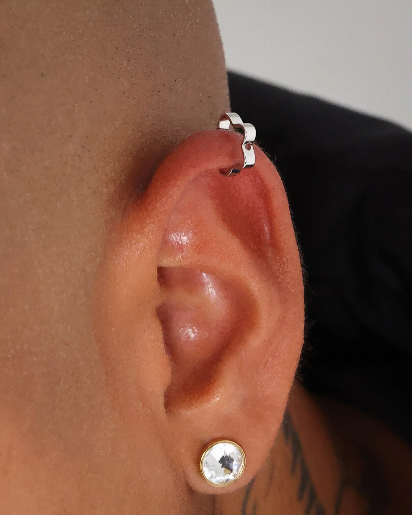 Wild For The Weekend Flower Ear Cuff Silver