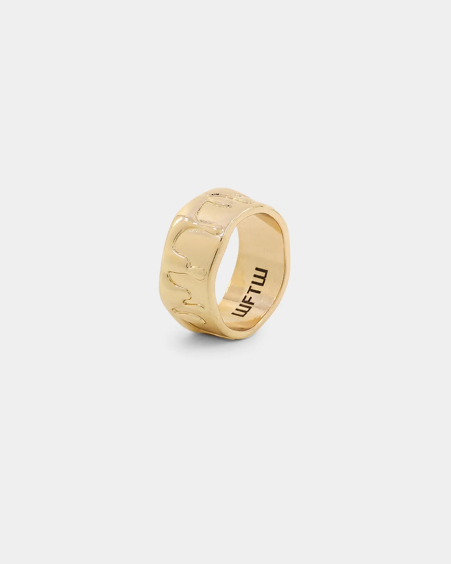 Wild For The Weekend Paint Dripping Ring (Large) Gold