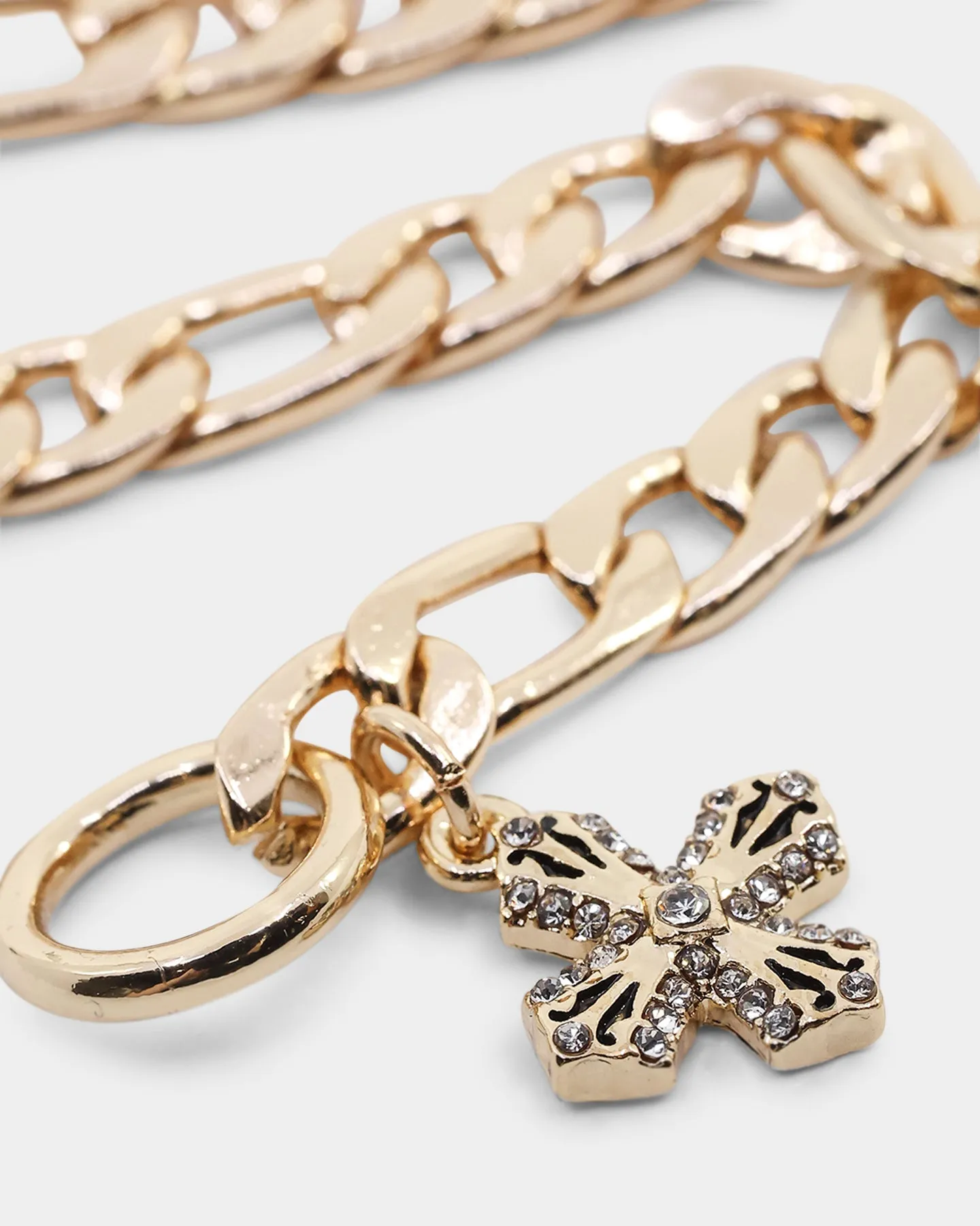 Wild for the Weekend T Bar Cross Bracelet Gold
