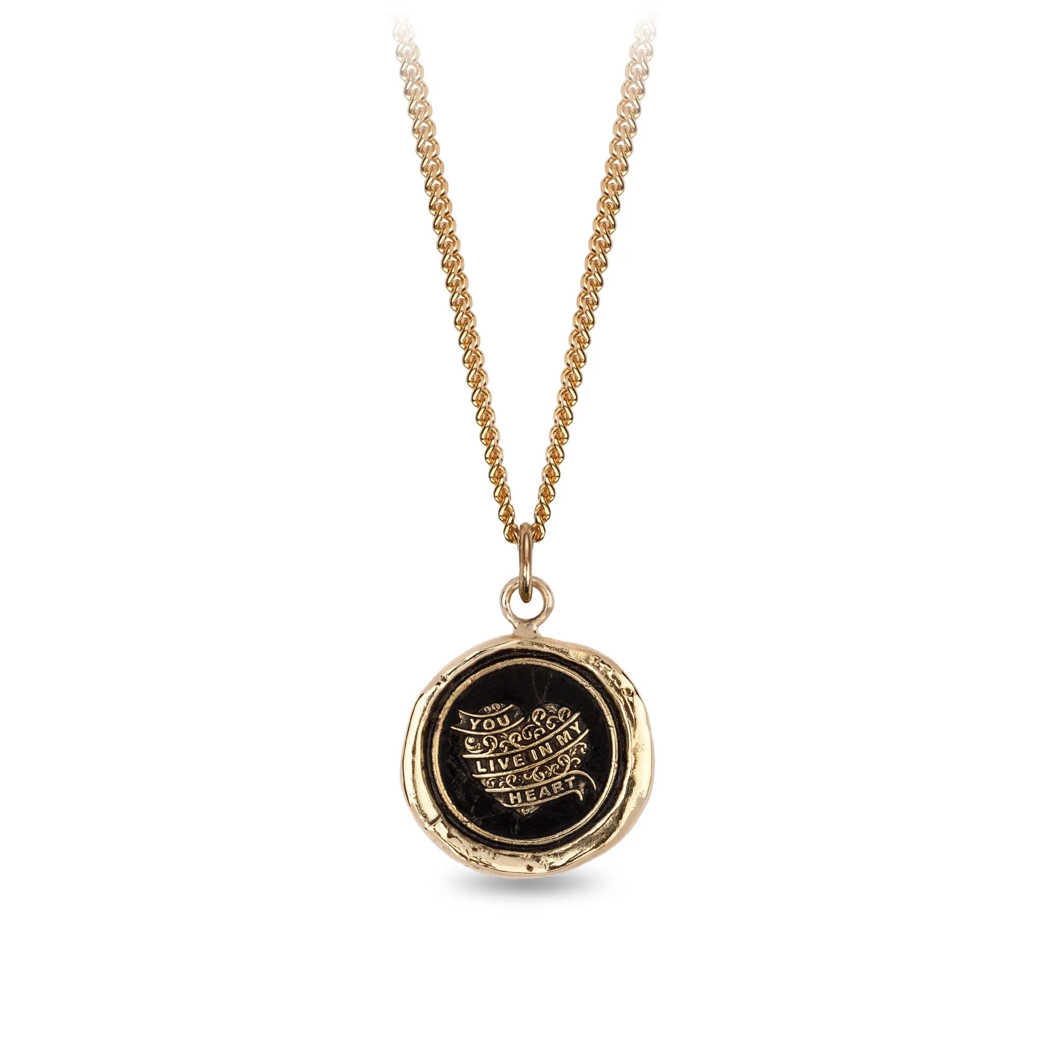 You Live in My Heart 14K Gold Signature Talisman